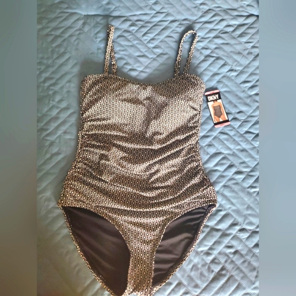 DKNY Geometric Pattern Womens One Piece